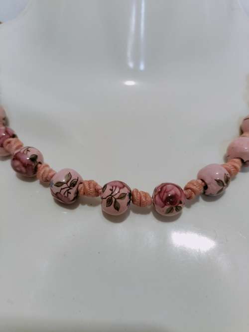 Hand Painted Pottery Beads Pendant/Necklace (25 of 27)