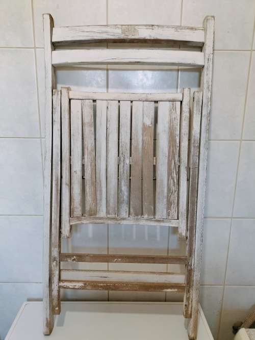 Weathered Look Wooden Fold Up Directors Chair