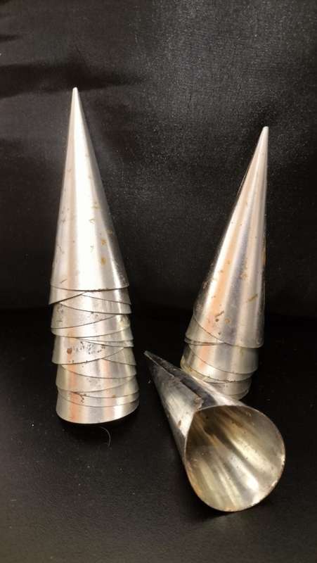 Set of 23 Cream Horns Mould Tins