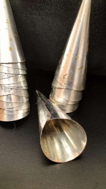 Set of 23 Cream Horns Mould Tins