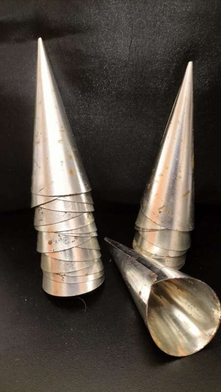 Set of 23 Cream Horns Mould Tins