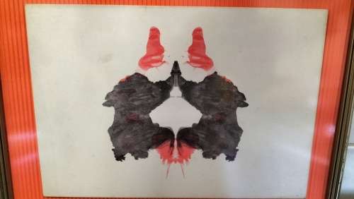 Genuine 1948 Hermann Rorschach Psychometric Testing Plate (Plate II)