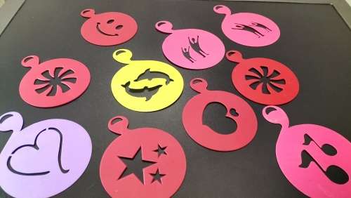 Set of Ten Coffee/Cappuccino Stencils Silicone