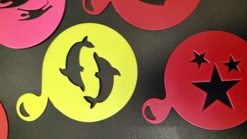 Set of Ten Coffee/Cappuccino Stencils Silicone