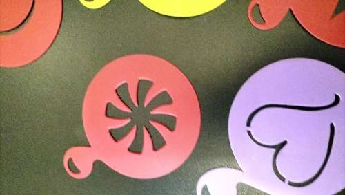 Set of Ten Coffee/Cappuccino Stencils Silicone