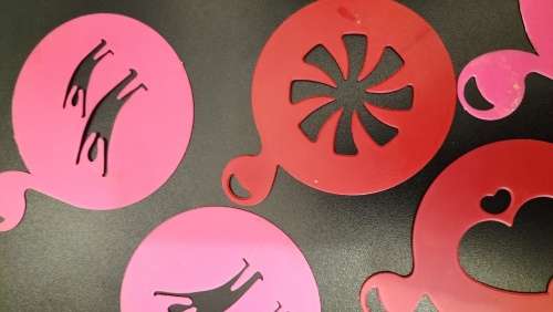 Set of Ten Coffee/Cappuccino Stencils Silicone