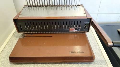 NSC Duo 300 Binding Machine. Working.