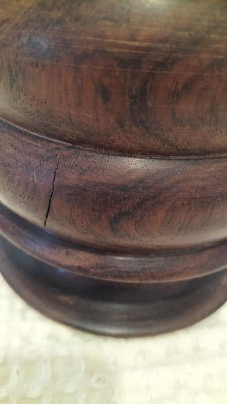 Beautiful Large Vintage Solid Wood Tabaco Jar With Lid - 2.8kg