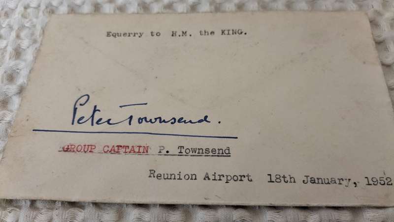 Autograph Of Group Captain Peter Townsend Equerry To HM The King Circa 1952