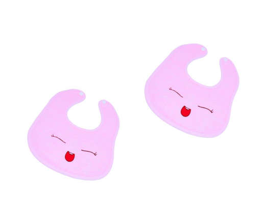 Late Entry - Quality Baby Feeding Bib - Pink (Pack Of 2) - Sealed New