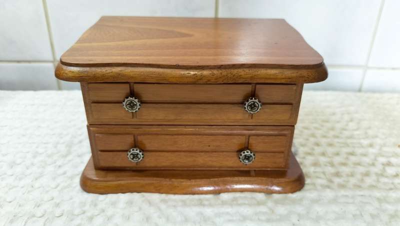 Beautiful Hinged with Drawer Wooden Jewelry Box