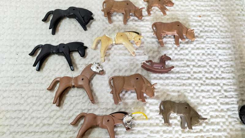 Set of 11 Extremely Rare 1974 to 1979 Geobra Playmobil Animals