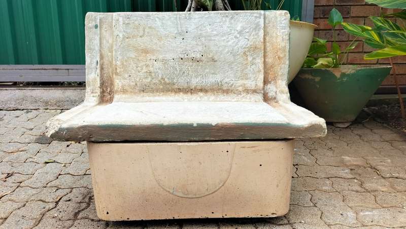 Very Unique Small Concrete Rocking Garden Bench (Collection Only)
