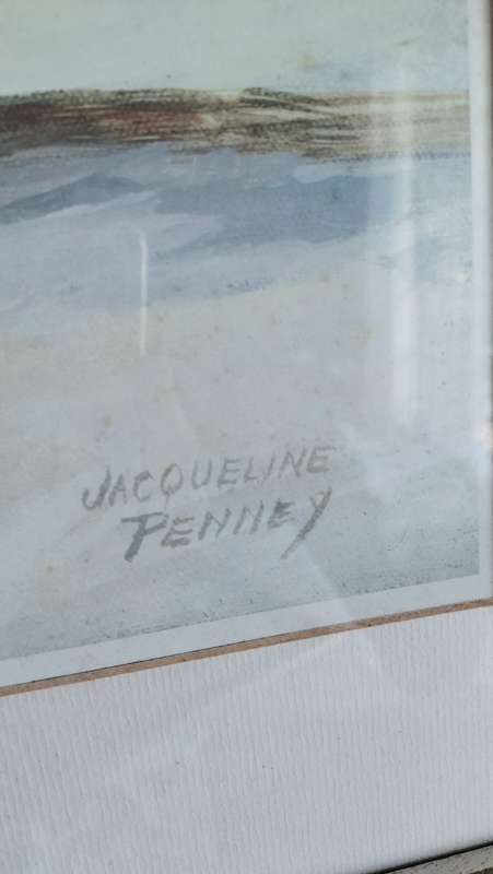Stunningly Beautiful Framed Original Jacqueline Penney Watercolour Print On Board