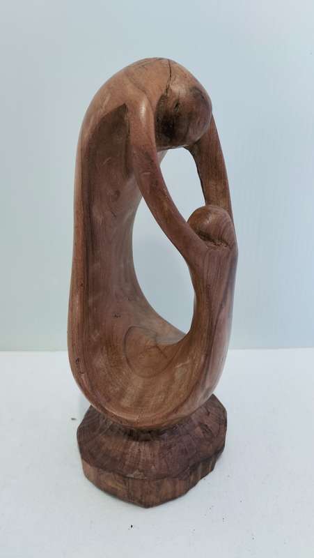 A Beautiful Mother and Child African Woodcarving