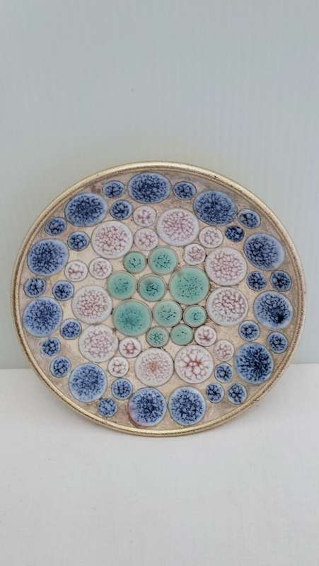Beautiful Collectible Mosaic Gold Plate 12.5cm
