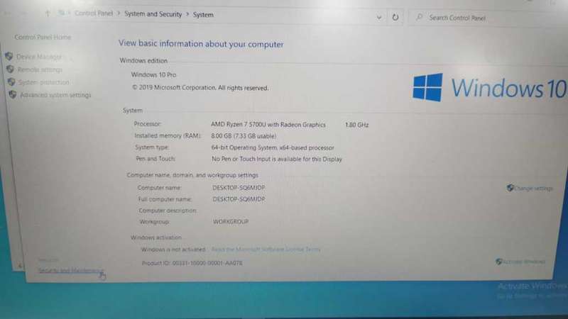 HP Laptop 15s-EQ2015NI Ryzen 7 5700u 8GB RAM 512GB SSD