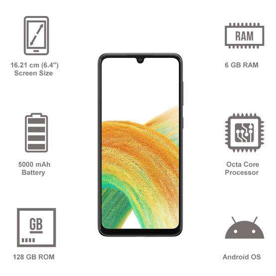 Samsung A33 5G 128GB 6GB RAM - Awesome Black