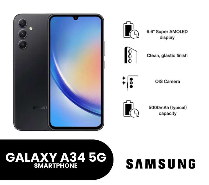 Samsung Galaxy A34 5G 128GB - Black