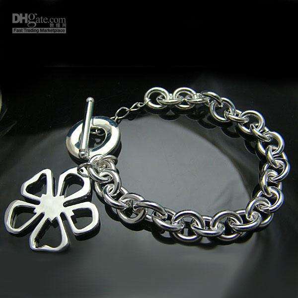 925 SILVER FLOWER CHARM BRACELET