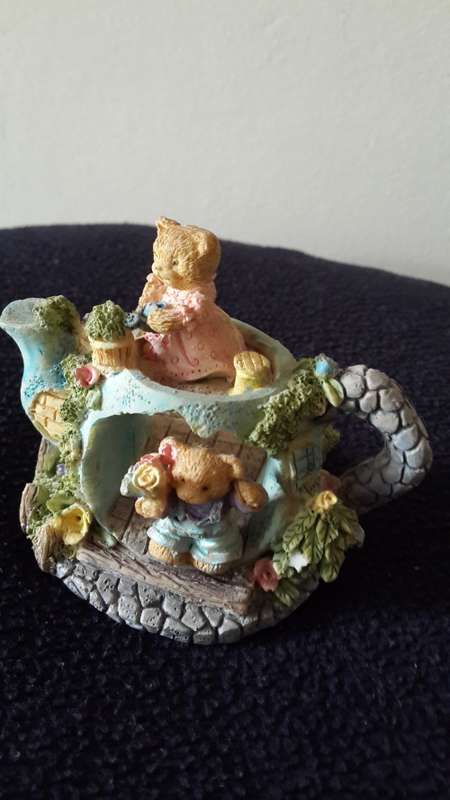 teddy tea pot ornament