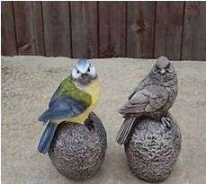 Cement Garden Ornament - Bird on a ball