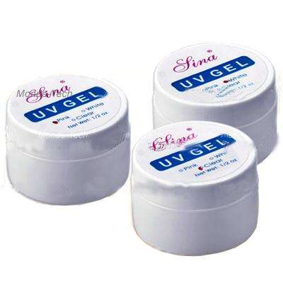 Pink/White/Clear Nail Art UV Gel Builder Tips
