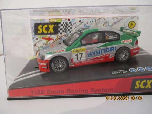 1/32 SCALE SCX SLOT CAR HYUNDAI ACCENT WRC