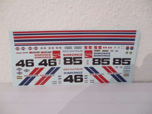 1/32 SCALE WATERSLIDE DECALS DATSUN 510 10 X 20CM IE SCX NINCO SCALEXTRIC AIRFIX AND REVEL.