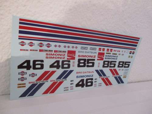 1/32 SCALE WATERSLIDE DECALS DATSUN 510 10 X 20CM IE SCX NINCO SCALEXTRIC AIRFIX AND REVEL.