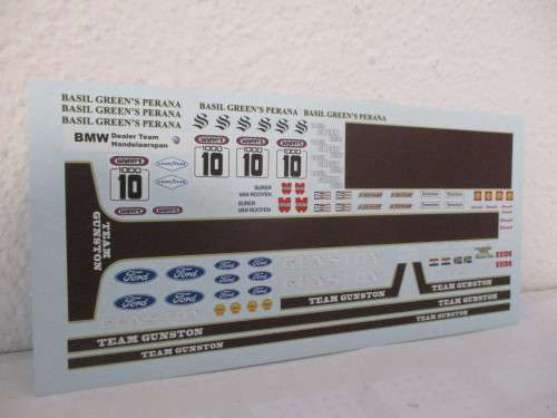 1/32 SCALE WATERSLIDE DECALS GUNSTON FOR,SCX,SCALEXTRIC,NINCO FLY,CARRERA AND DIE CAST CARS.