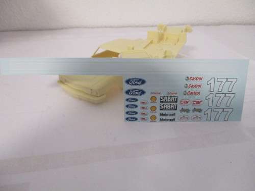 1/32 SCALE SLOT CAR RESIN BODY AND CHASSIS 63 FORD GALAXIE AND DECALS