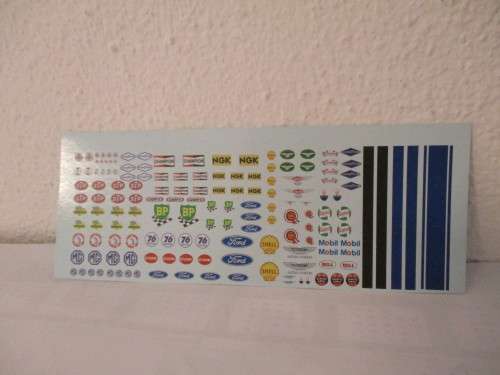 1/32 SCALE WATERSLIDE DECALS FOR SLOT CARS AND DIE CAST CARS (VARIOUS SPONSERS)