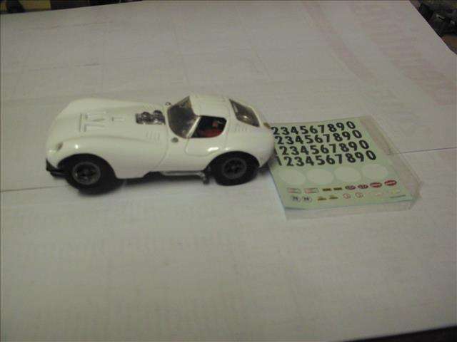 1:32 SCALE SLOT CAR - COX CHEETAH - SPRAYED WHITE WITH DECALS