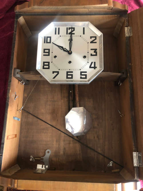 ANTIQUE oDo WALL CLOCK  MADE IN FRANCE  c 1929-1930