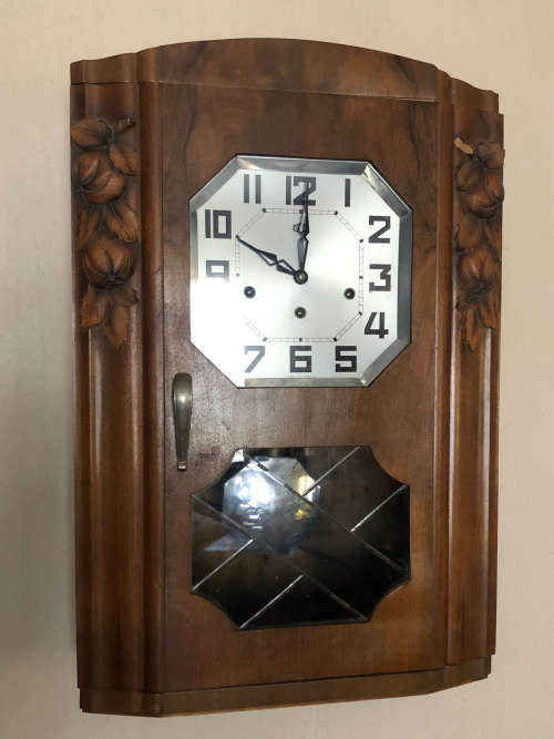 ANTIQUE oDo WALL CLOCK  MADE IN FRANCE  c 1929-1930