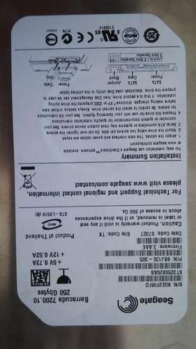 SEAGATE 250GB HARD DRIVE