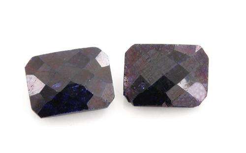 27.46 Carat Indian Mines Blue Sapphire Gemstone Pair