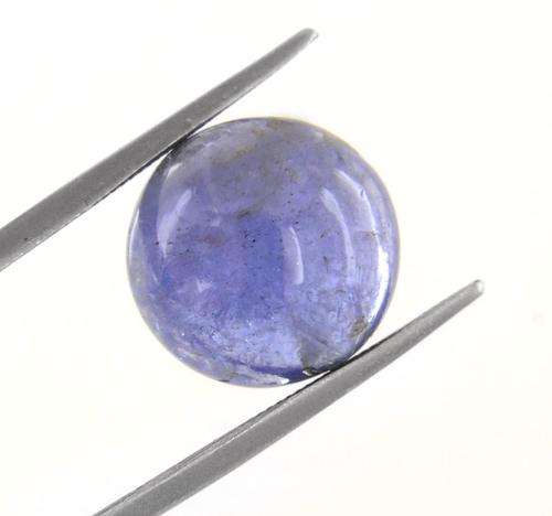 7.65 Ct IGLI Certified Round Cabochon Natural Tanzanite Gemstone