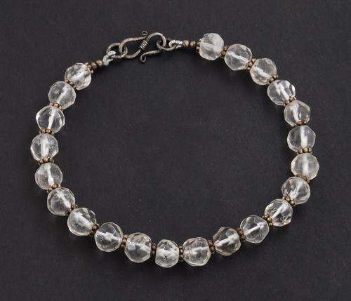 White Quartz Beads Bracelet -HANDMADE IN INDIA
