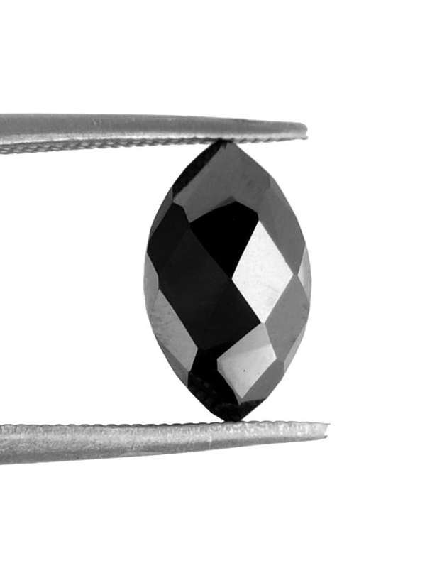 Marquise Cut 3.14 Carat Moissanite Black Diamond -MGL Certified