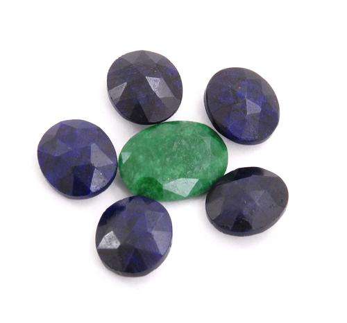 54 Carat Natural Blue Sapphire And Emerald Gemstone Lot