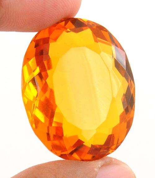 95.30 Ct MGL Certified Oval Hydro Citrine Gemstone- MGL Certified