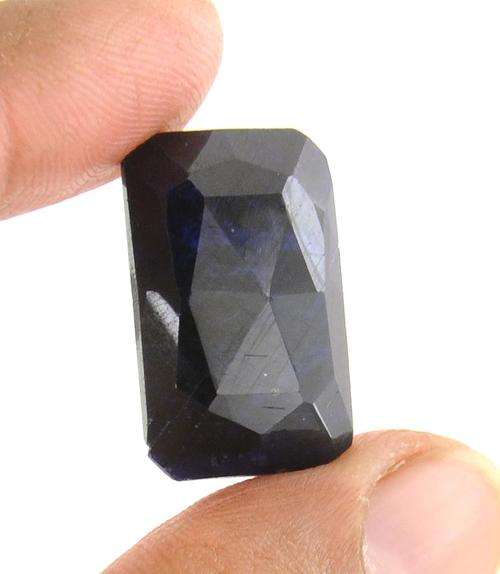 30.87 Ct India MInes Natural Blue Sapphire Gemstone - Octagonal Faceted IGLI Certified Stone