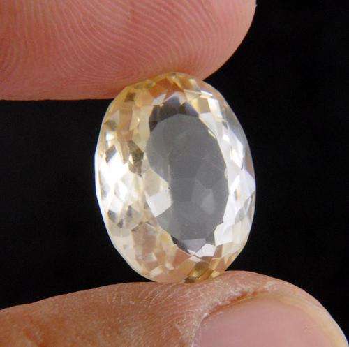 11.43 Ct IGLI Certified Oval Mixed Cut Citrine Gemstone