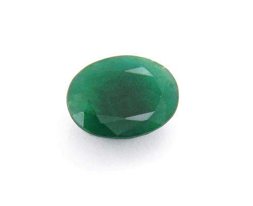 5.89 Carat  Natural Emerald Gemstone-Oval Mixed Cut