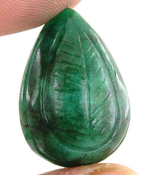 33.12 Ct Certified Natural Teardrop Shape Carved Loose Gemstone