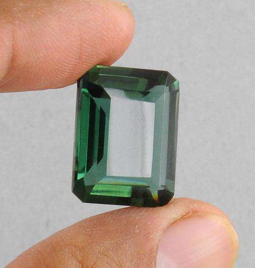 19.77 Carat MGL Certified Emerald Cut Natural Green Amethyst Gemstone - AAA Quality