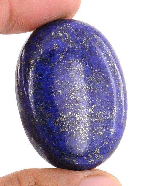 116.45 Ct MGL Certified Lapis Lazuli Gemstone with Gold Pyrite - Oval Cabochon