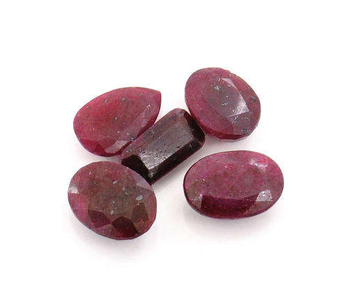 Set of Five Rubies - 50 Cts Natural Gemstone Lot for Jewellery Mounting